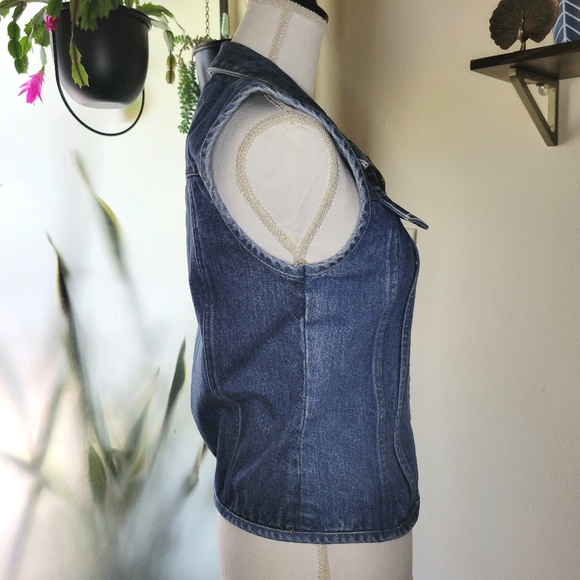 Vintage Collar Jean Vest - Picture 3 of 8